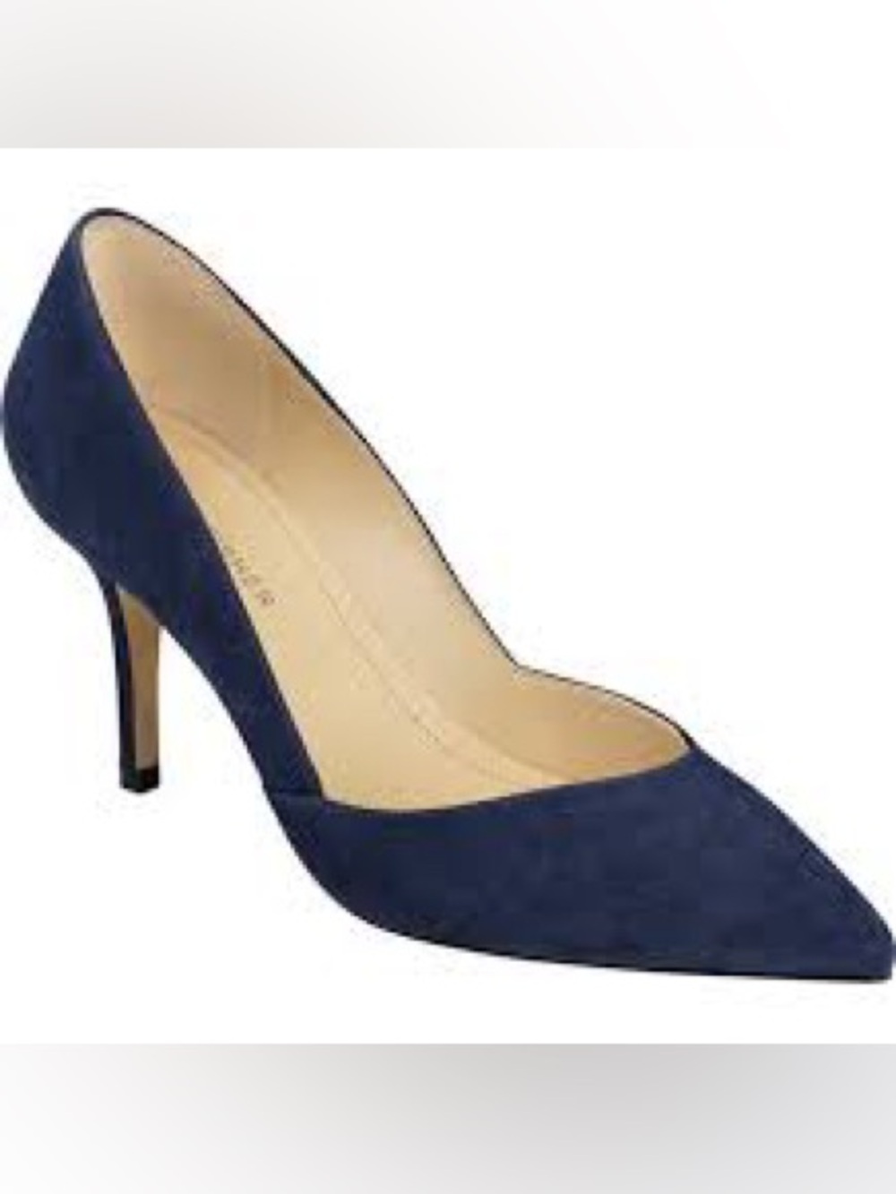 MARC FISHER, the Tuscany navy suede heels!